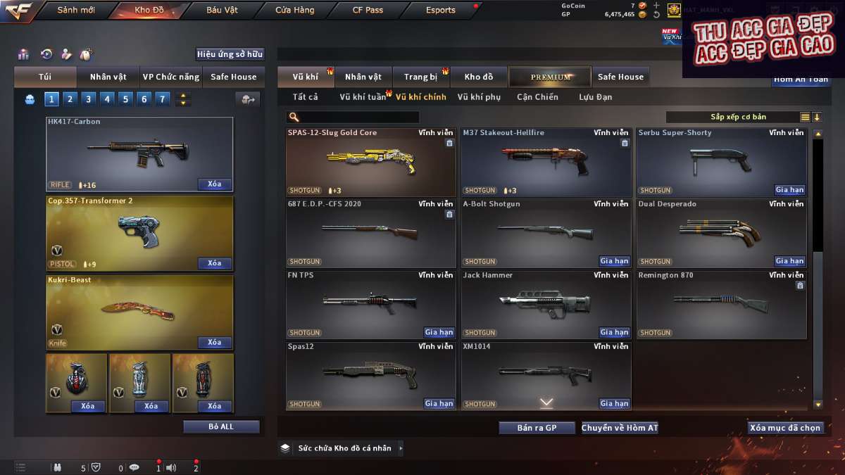 shop acc cf uy tin gia re